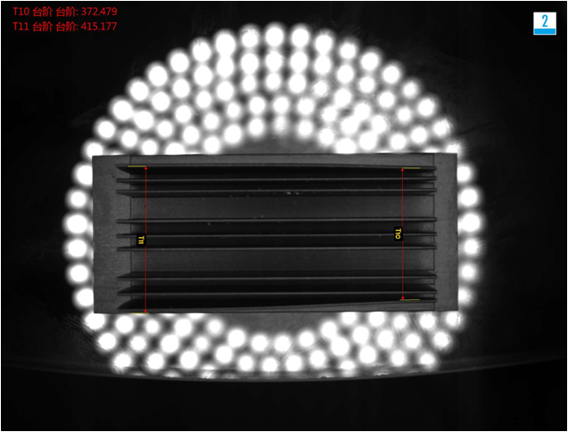 散熱片視覺檢測方案 底部檢測效果