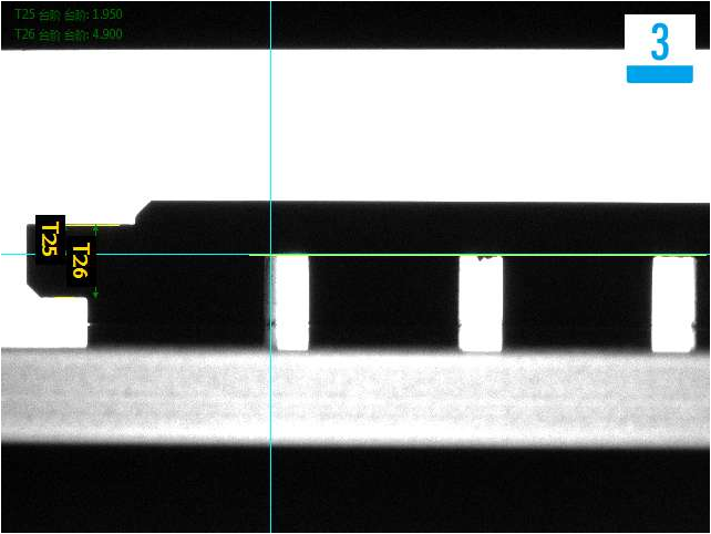 散熱片視覺檢測方案 側(cè)面檢測效果