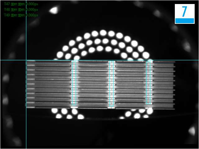 散熱片視覺檢測方案 底部檢測效果