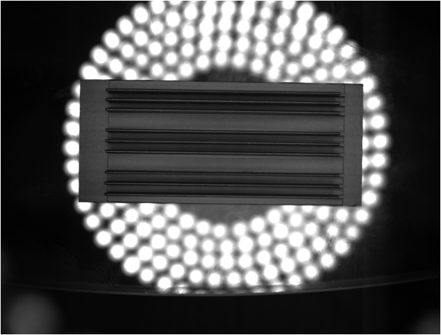 散熱片視覺檢測方案 底部檢測效果