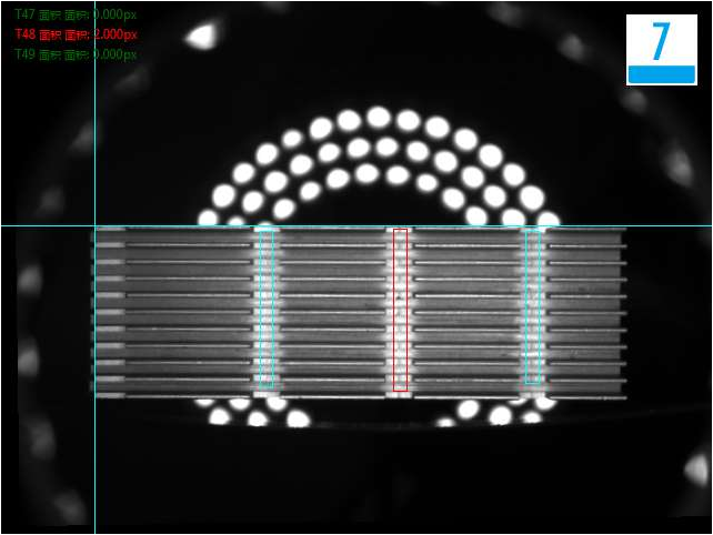 散熱片視覺檢測方案 底部檢測效果