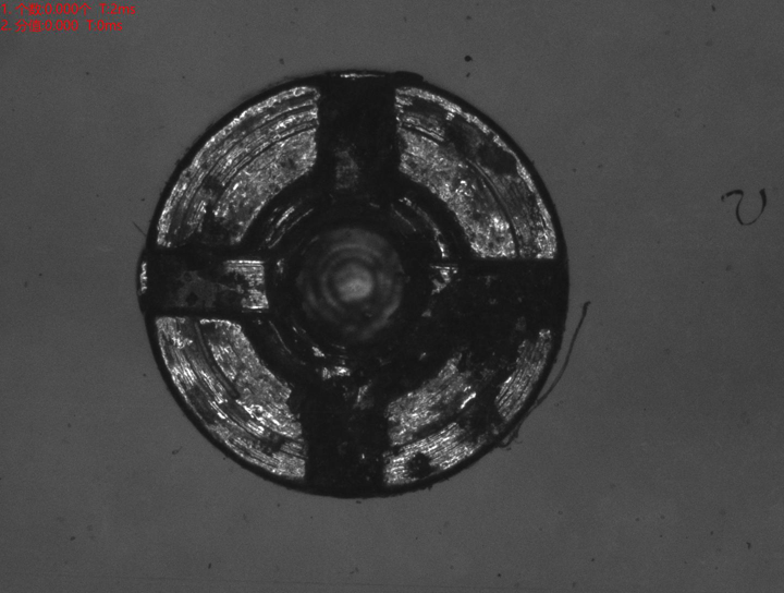 底部正光檢測不良品原圖及分析圖